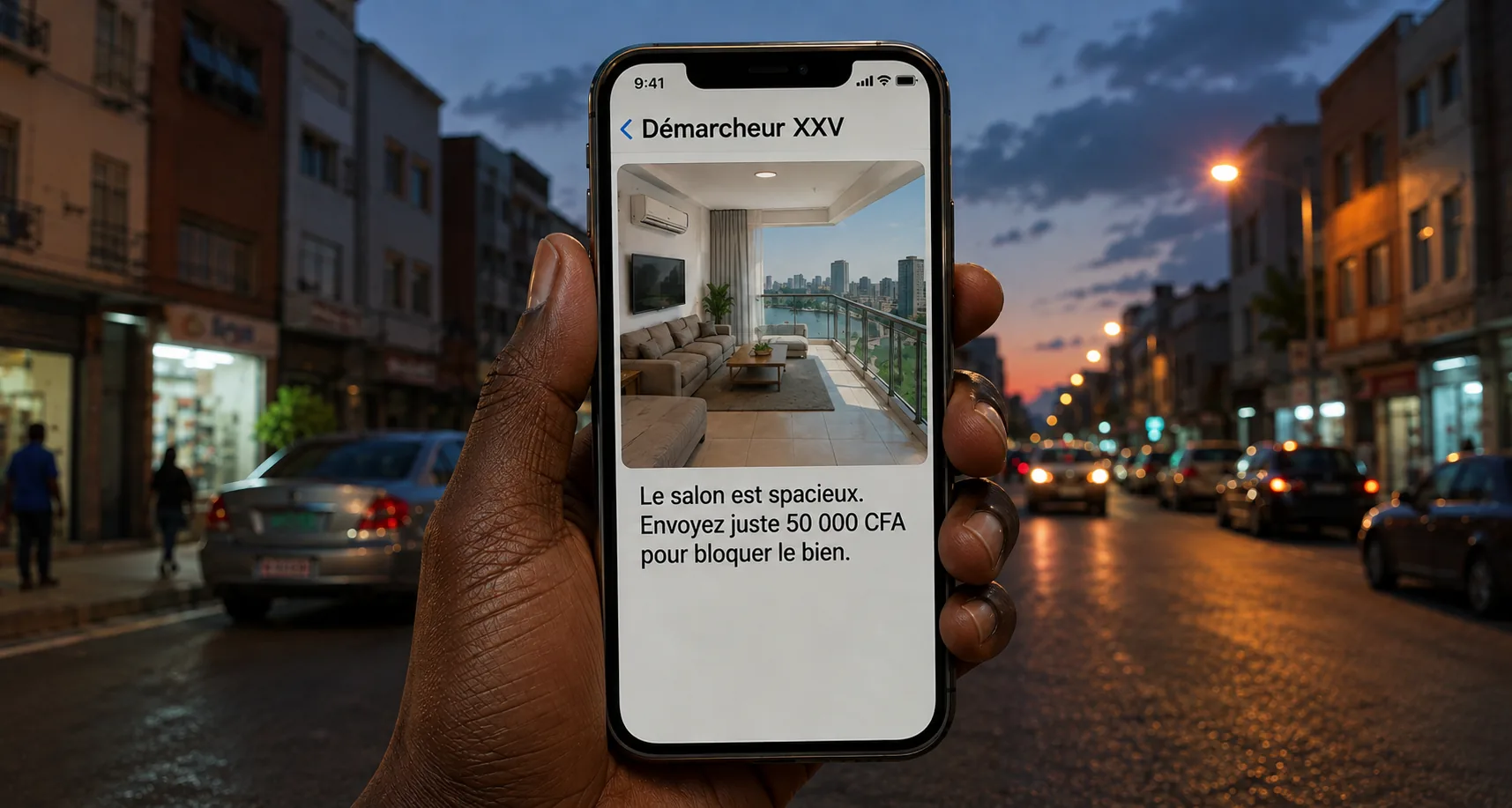 Un démarcheur réclamant des frais de visite par Mobile Money