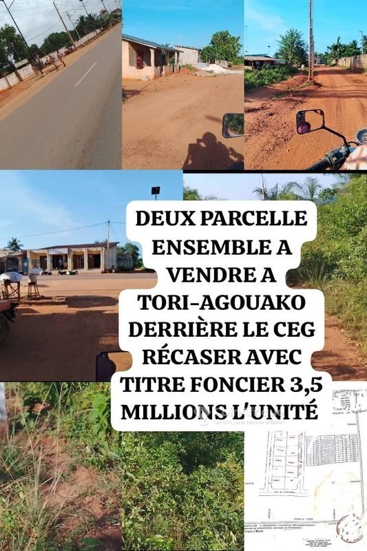 Terrain constructible avec titre foncier dans une zone habitée