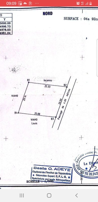 Terrain constructible de 493 m² avec documents légaux complets