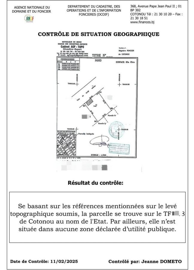 Terrain à vendre avec titre foncier personnel en emplacement stratégique