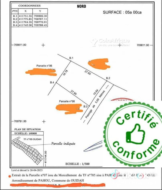 Terrain clôturé de 5001 m² à vendre - Idéal pour projet immobilier ou résidence haut de gamme