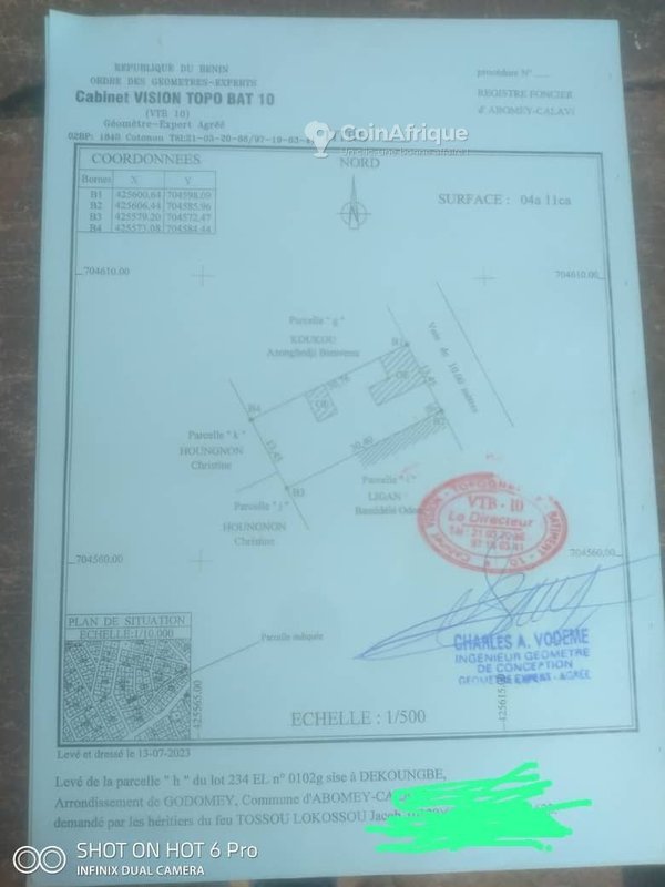 Terrain constructible de 411 m² avec documents légaux complets