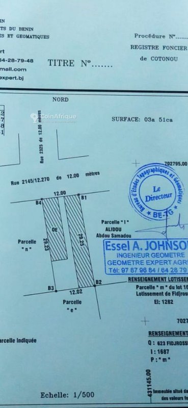Terrain à vendre avec titre foncier en cours et emplacement stratégique