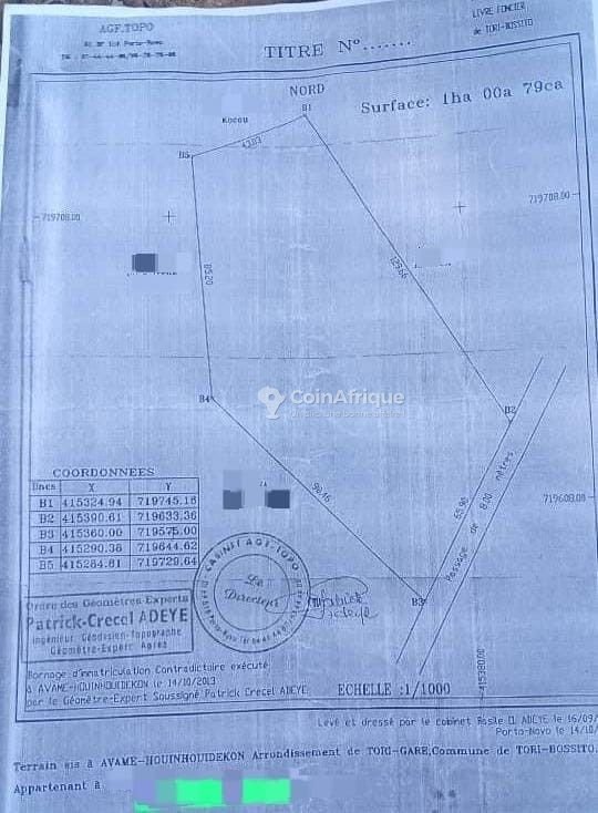 Terrain spacieux d'1 hectare avec titre foncier personnel