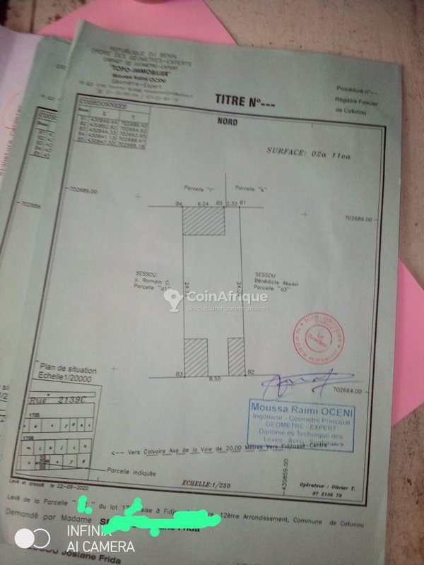 Demi-parcelle clôturée