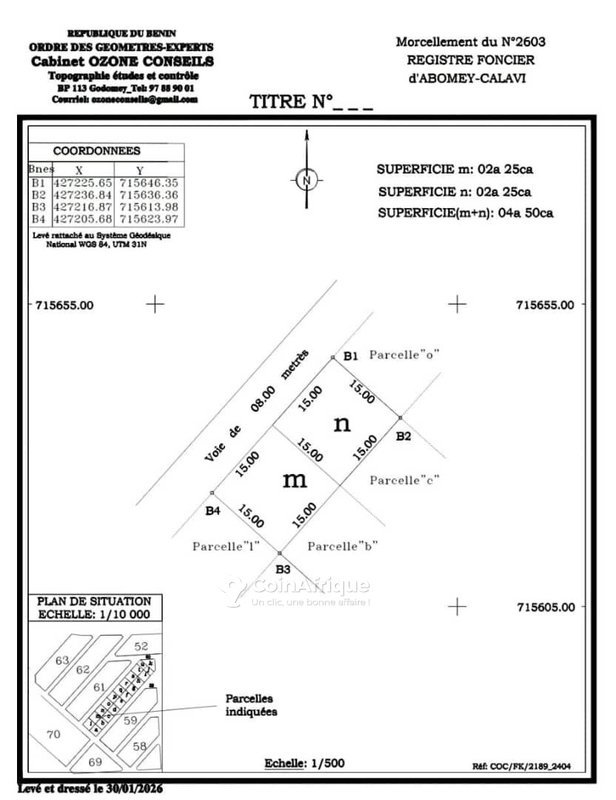 Terrain à vendre - Deux parcelles contiguës de 450 m² en zone résidentielle privilégiée