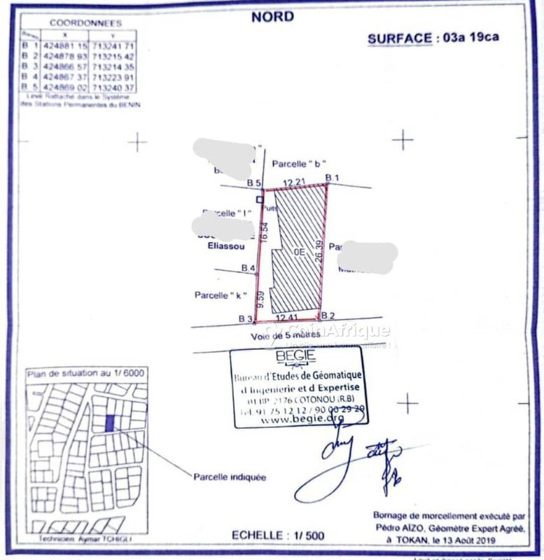 Terrain constructible avec titre foncier personnel - 319 m²