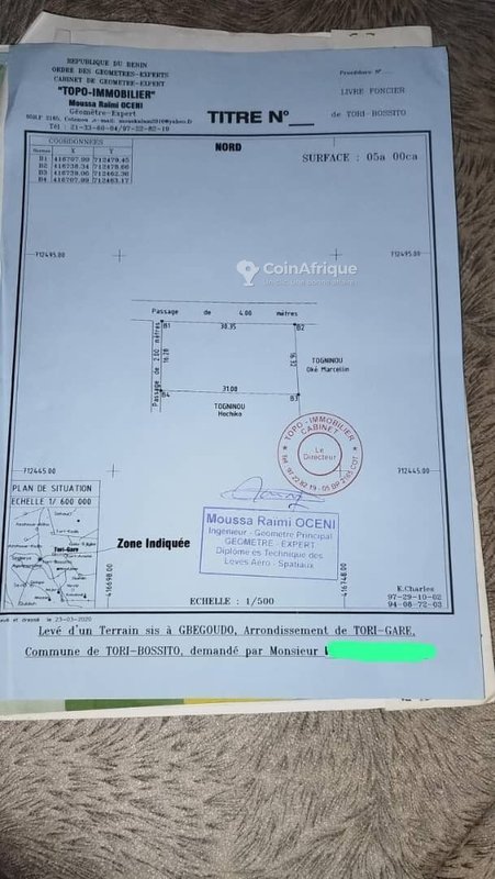 Terrain viabilisé de 500m² avec puits et WC - Convention de vente incluse