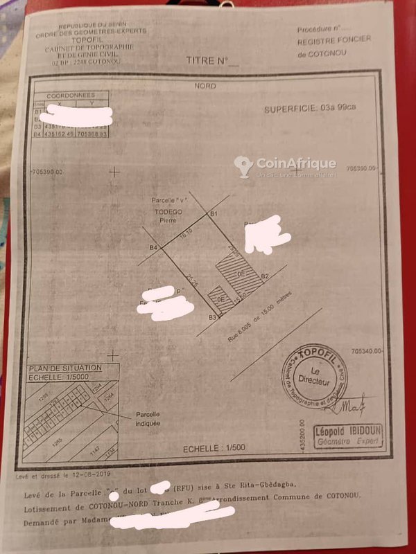 Terrain constructible de 399 m² avec papiers légaux complets et terre ferme