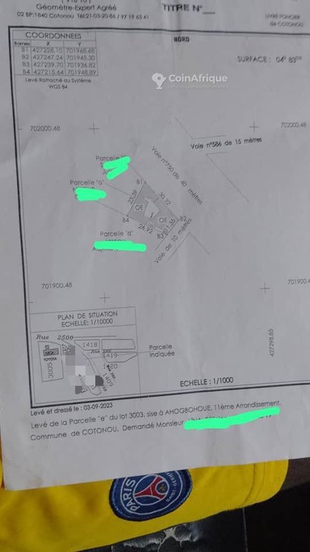 Terrain exceptionnel de 344 m² avec titre foncier, clôturé et vue sur mer