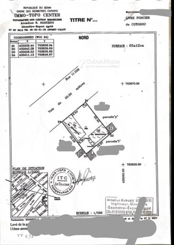 Terrain spacieux de 512 m² avec titre foncier personnel
