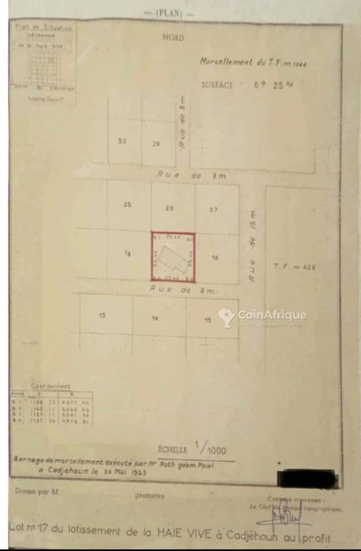 Terrain résidentiel de 625 m² avec titre foncier personnel dans une zone privilégiée
