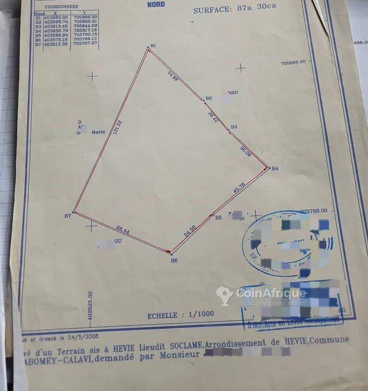Terrain exceptionnel de 8 730 m² divisé en 15 parcelles viabilisées à proximité immédiate du goudron inter-état