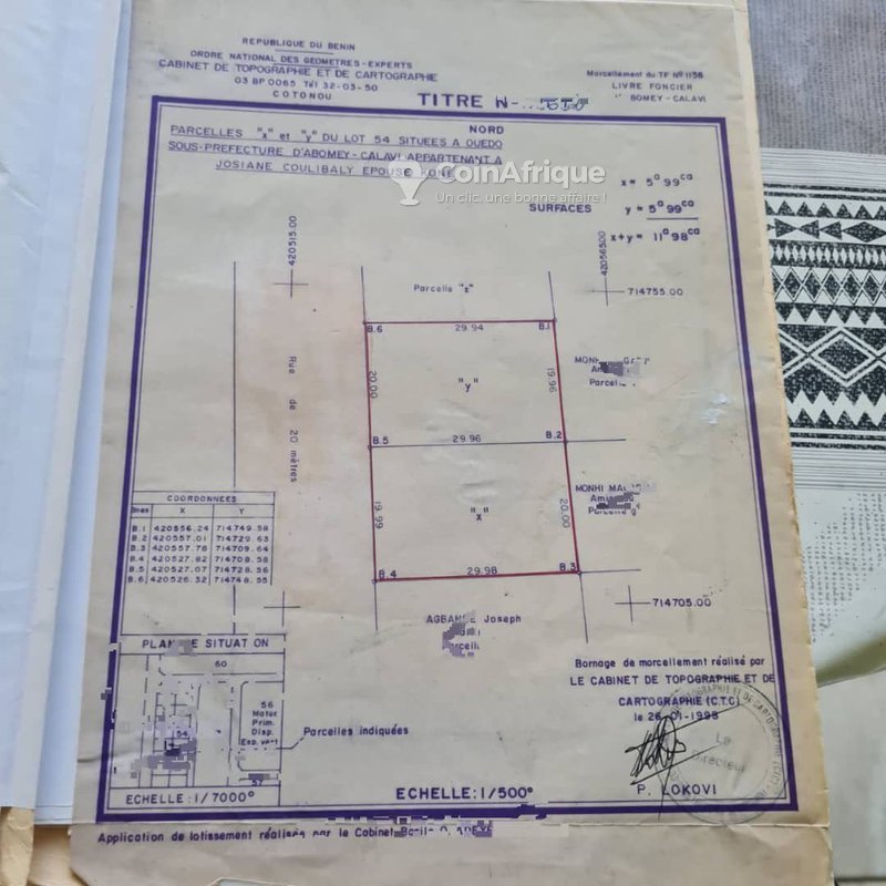 Terrain constructible de 1200 m² avec titre foncier personnel et accès aux commodités
