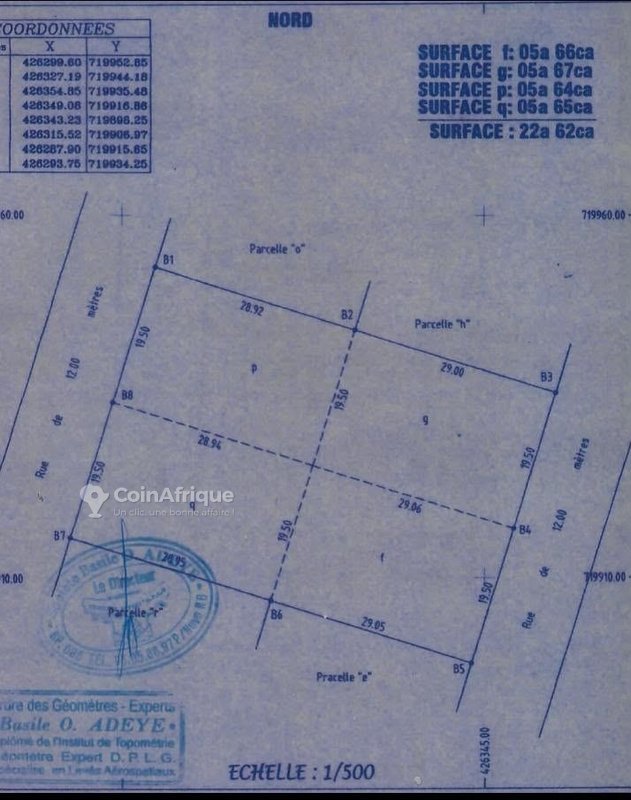 Terrain exceptionnel de 2176 m² avec 4 parcelles clôturées et titre foncier en cours