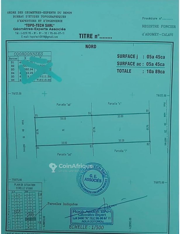 Terrain exceptionnel de 1089 m² avec double façade et emplacement stratégique