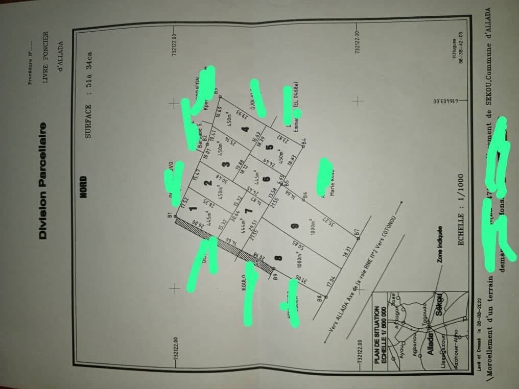 Terrain clôturé de 2000 m² avec titre foncier personnel et accès facile