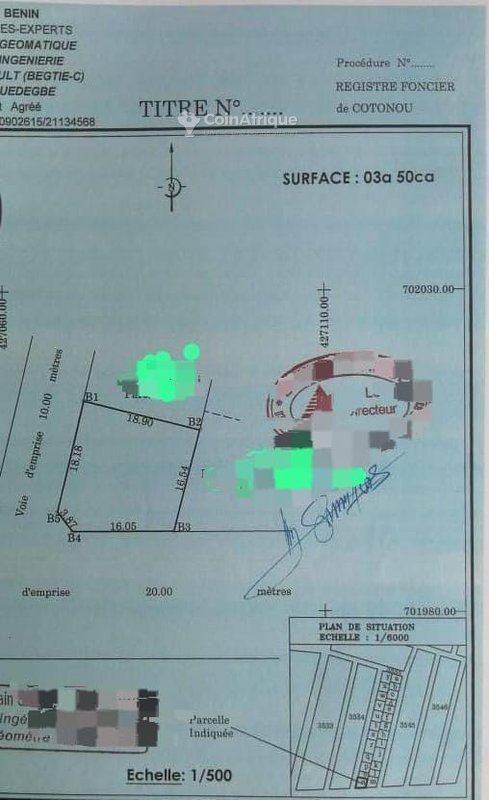 Terrain en vente - Parcelles en angle de rue avec titre foncier personnel