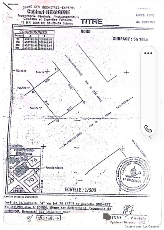 Terrain d'exception en angle de rue avec emplacement stratégique de 518m²