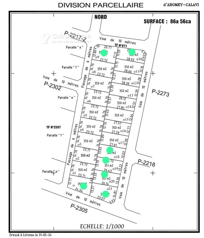 Terrain à vendre avec titre foncier et commodités essentielles