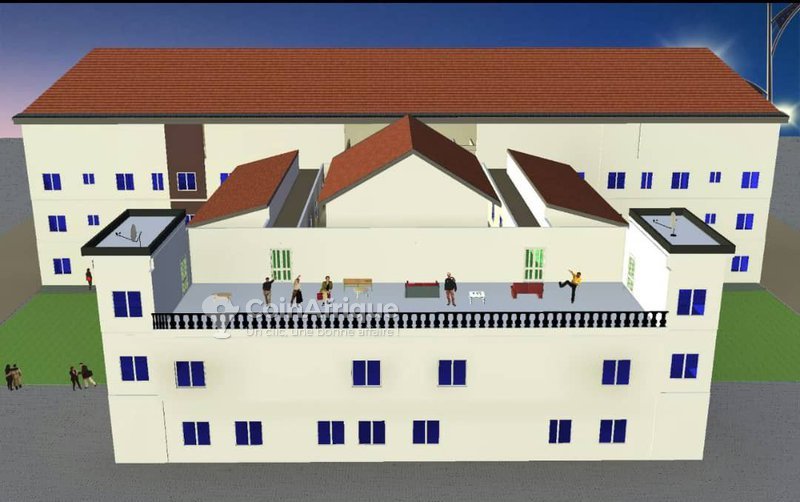 Immeuble hôtelier de luxe R+2 avec 50 chambres et suites présidentielles en construction avancée