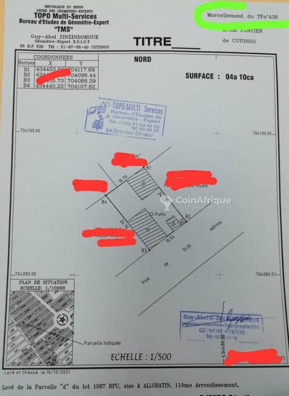 Terrain constructible de 410 m² avec papiers administratifs complets et emplacement stratégique