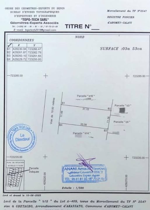 Terrain constructible de 353 m² avec fondation pour R+3 et titre foncier global