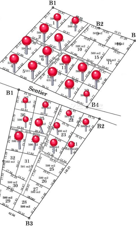 Terrain constructible de 500m² dans un cadre en développement à Awame Aligoudo
