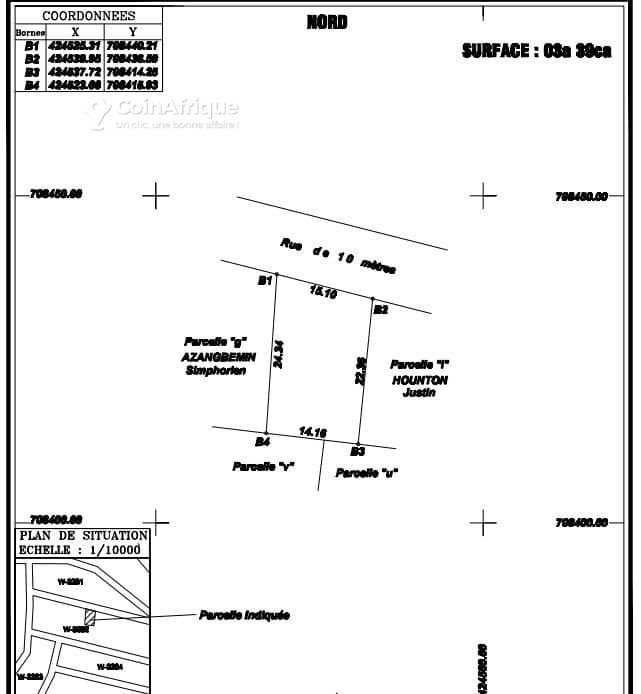 Terrain viabilisé de 339 m² avec documents complets et emplacement stratégique