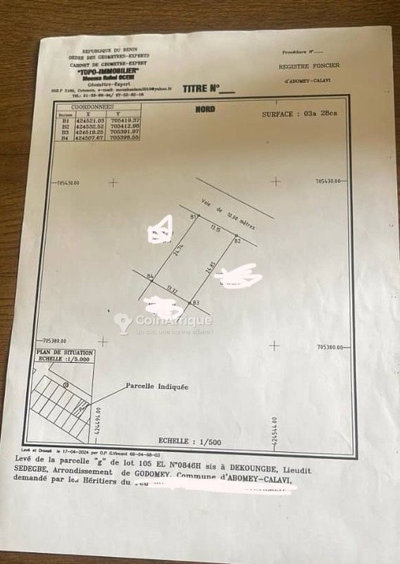 Terrain spacieux de 312 m² avec documents légaux complets