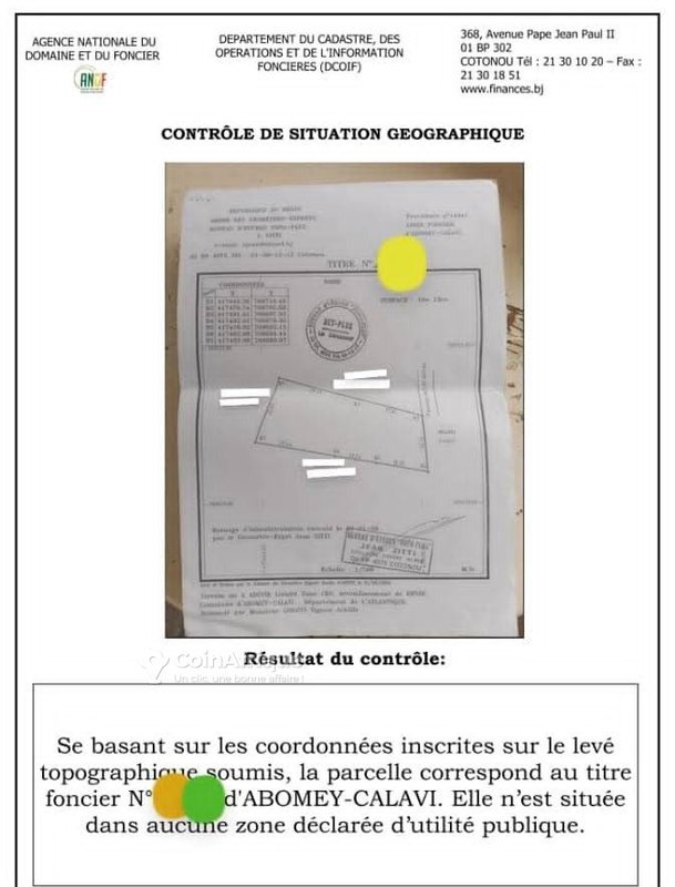 Terrain résidentiel viabilisé de 1013 m² avec titre foncier personnel et levé topographique