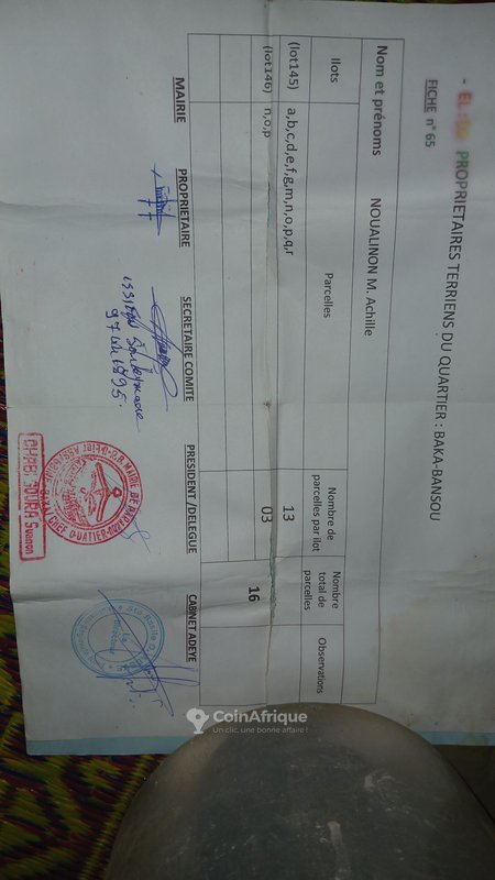 Terrain loti et recasé de 500m² à Baka-Banssou - Opportunité d'investissement