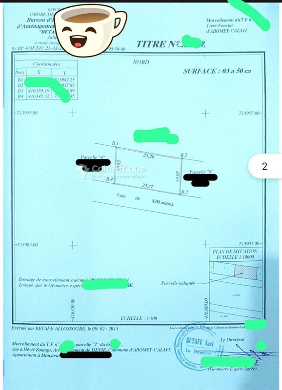 Terrain à vendre - 3 parcelles sécurisées avec titre foncier personnel et voies larges