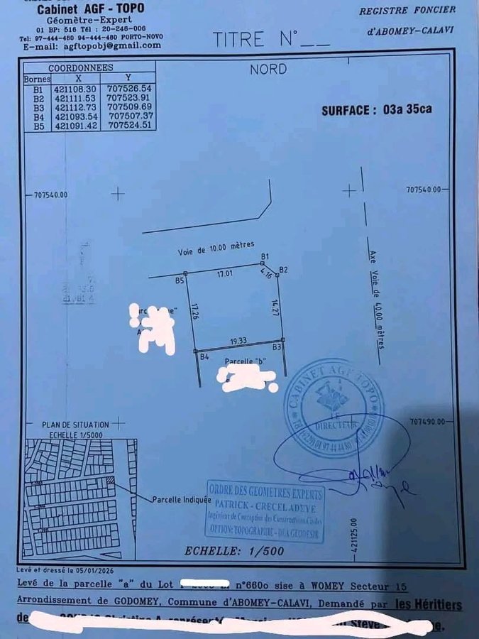 Terrain constructible de 335 m² avec documents légaux complets et emplacement stratégique