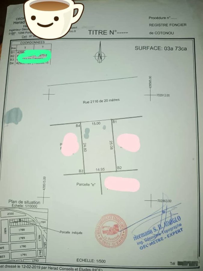 Terrain clôturé de 373 m² avec bornage contradictoire et proche de la plage
