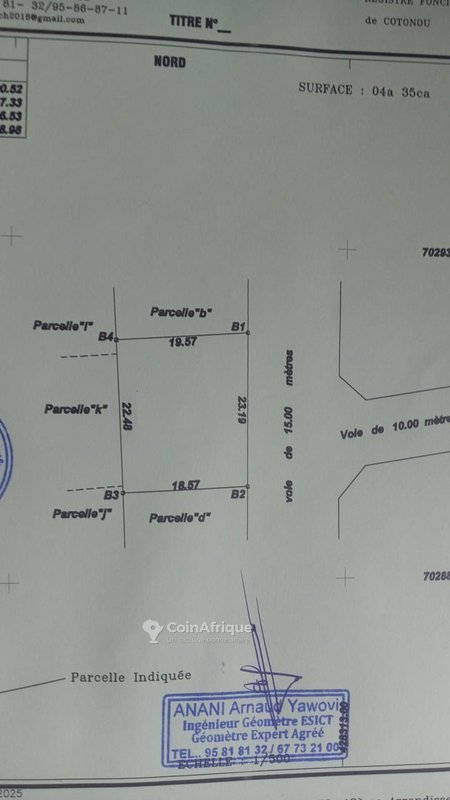 Terrain constructible de 434 m² avec documents légaux complets et accès bitumé