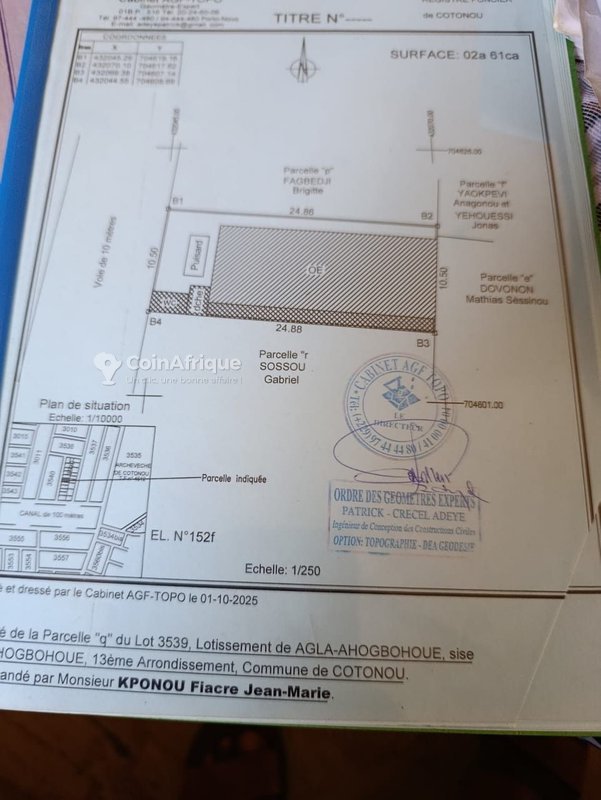 Terrain spacieux de 260 m² dans un quartier prisé