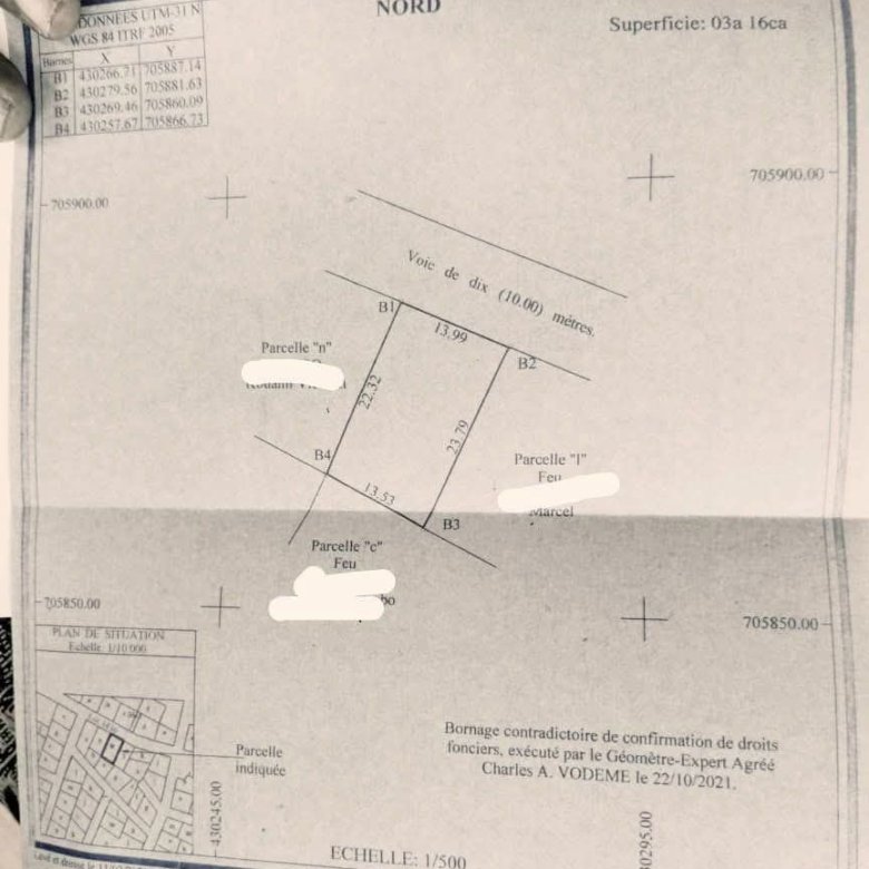 Parcelle clôturée avec titre foncier personnel - Idéale pour construction