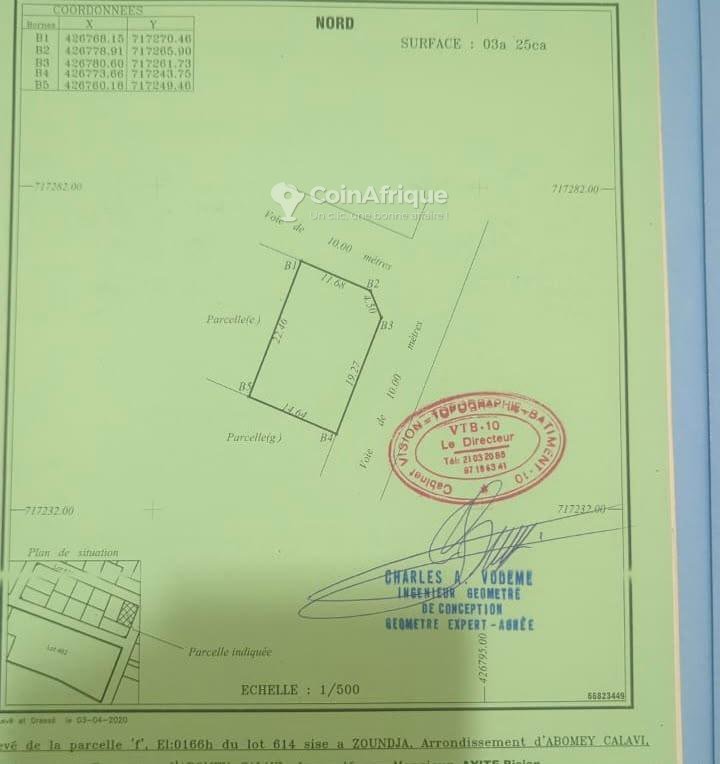 Terrain constructible de 320 m² dans un quartier administratif en plein développement