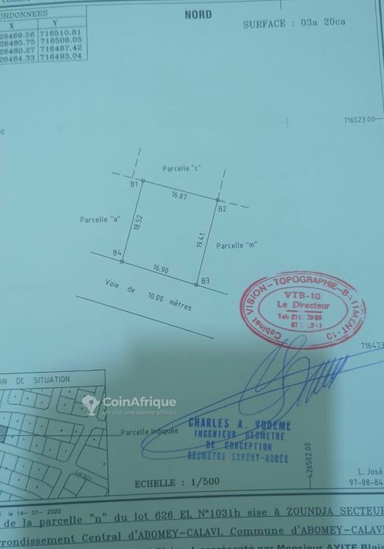 Terrain constructible de 320 m² dans un quartier administratif en plein développement