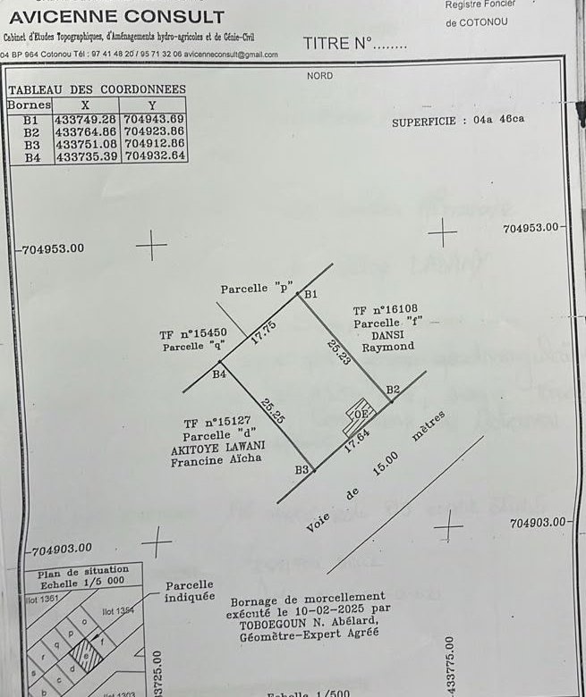 Terrain spacieux de 446 m² dans un quartier prisé