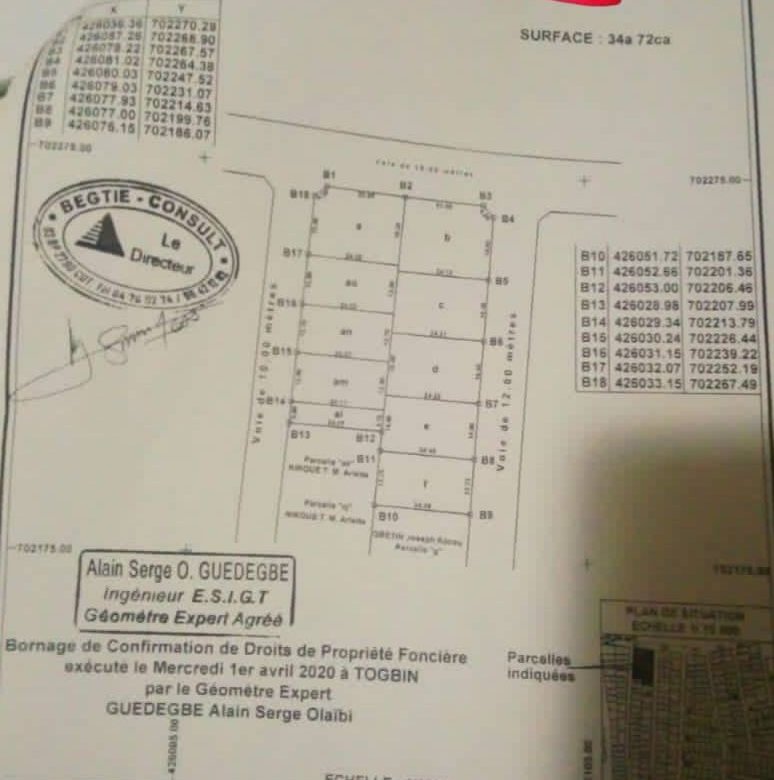 Terrain exclusif de 3472 m² avec titre foncier personnel et domaine clôturé