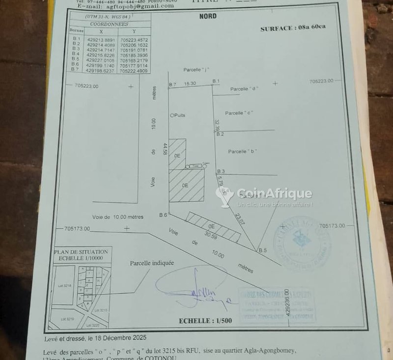 Terrain exceptionnel de 860 m² avec documents légaux complets et accès privilégié