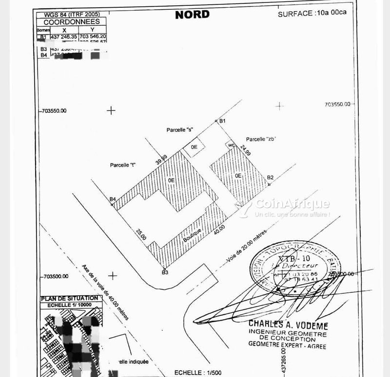Terrain exceptionnel de 10 000 m² avec titre foncier personnel et visibilité optimale