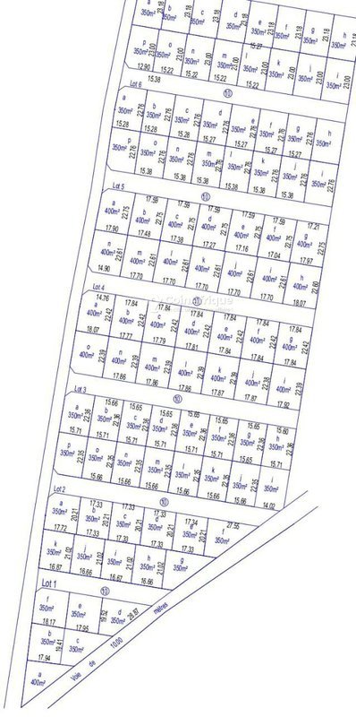 Terrain constructible avec voies aménagées de 10 mètres