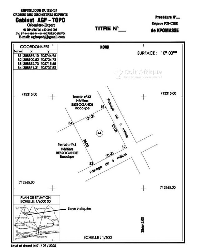 Terrain constructible en position stratégique avec documents légaux complets