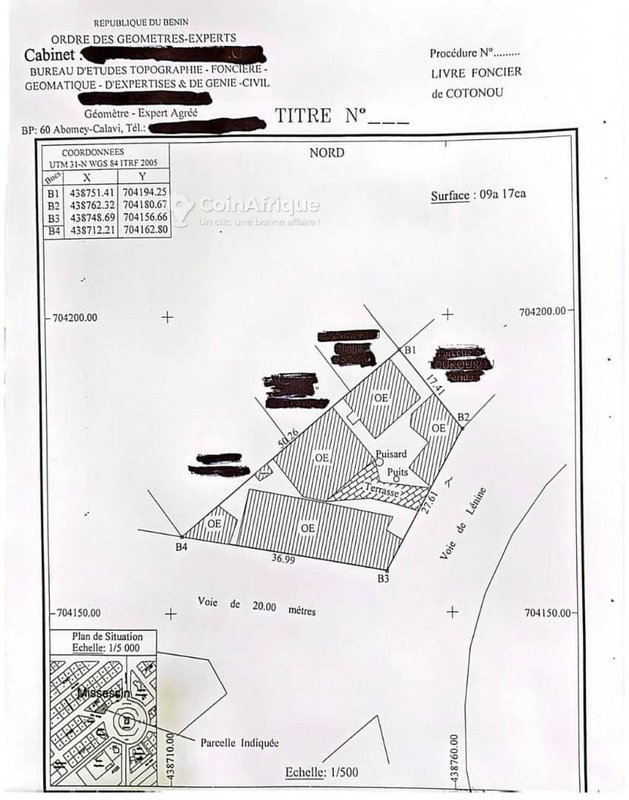 Villa locative de 6 appartements avec boutiques et documents fonciers complets