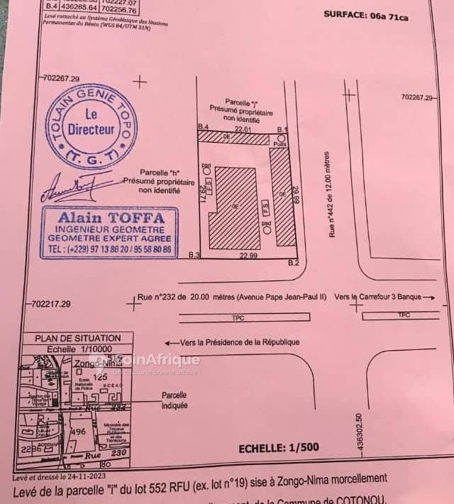 Parcelle de 671 m²