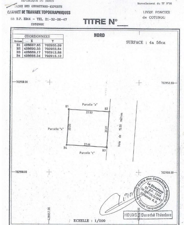 Terrain spacieux de 456 m² avec bornage et levé topographique effectué