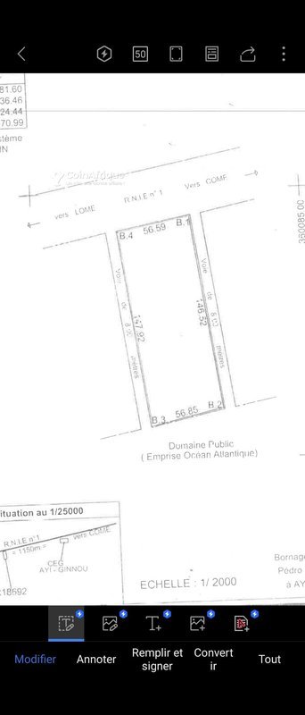 Terrain exceptionnel de 8332 m² avec titre foncier en bord de mer